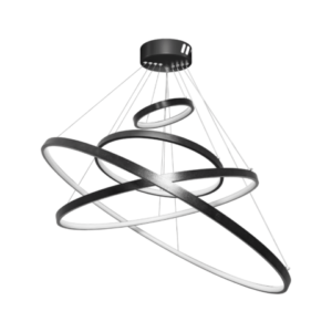 Pendente Circle Four - Preto: Modernidade e Estilo em Forma de Luz