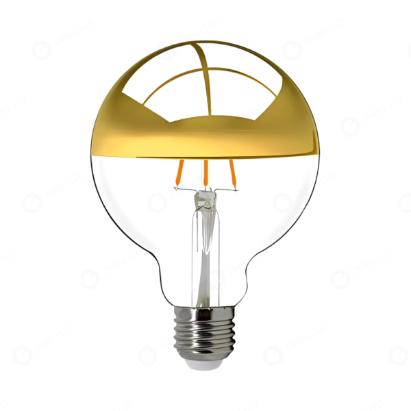 Lâmpada Filamento Defletora G95 dourado: Iluminação Sofisticada com Estilo Moderno