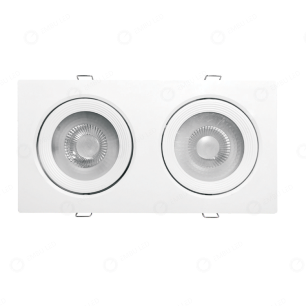 Spot LED Duplo Branco 10W – Iluminação Versátil e Sofisticada para Qualquer Ambiente