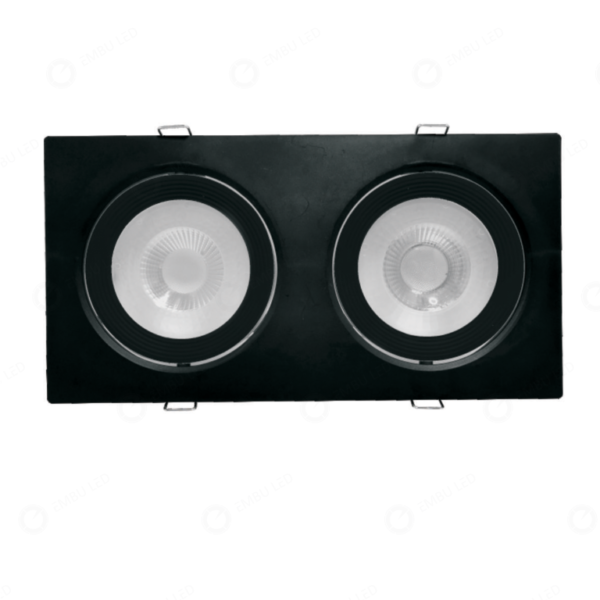 Spot LED Duplo Preto 10W – Iluminação Versátil e Sofisticada para Qualquer Ambiente