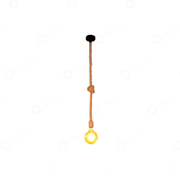Pendente Corda – Iluminação Rústica e Versátil para Ambientes Acolhedores