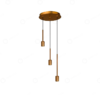 Pendente Triplo Retro Vintage Dourado – Iluminação Charmosa e Sofisticada para Seu Espaço