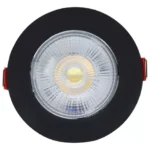 Spot Roya Redondo Embutir 7W 3000K Preto